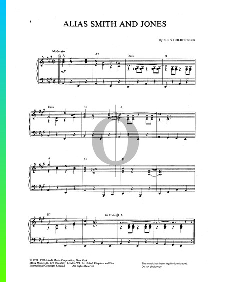 Alias Smith And Jones Sheet Music