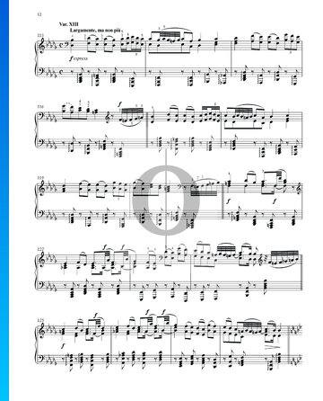 Variaciones y Fuga sobre un tema de Händel, Op. 24: Variación XIII Partitura