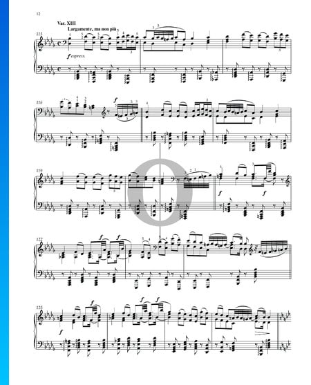 Variations and Fugue on a Theme by Handel, Op. 24: Variation XIII Sheet Music