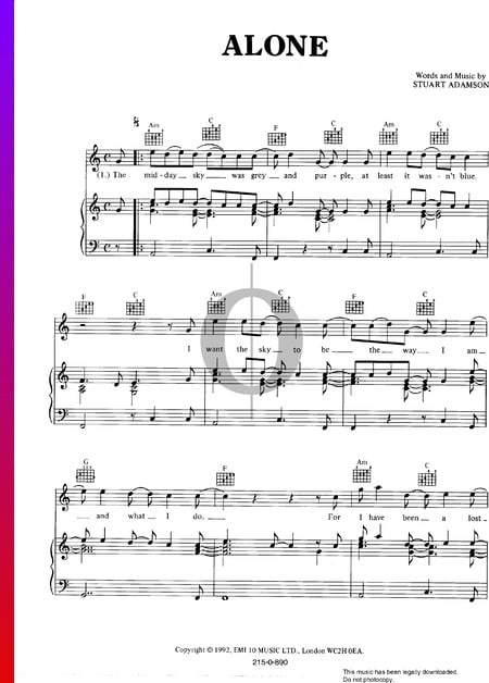 Alone Sheet Music