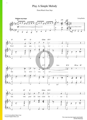 Play A Simple Melody Sheet Music