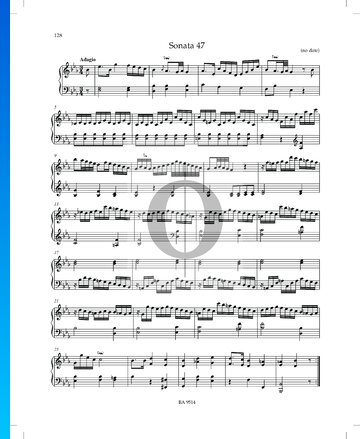 Sonata in E-flat Major, P. XII: 47: 1. Adagio Sheet Music