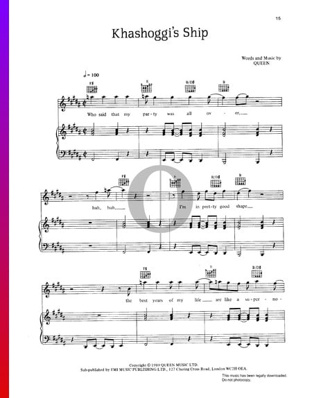 Khashoggi's Ship Sheet Music