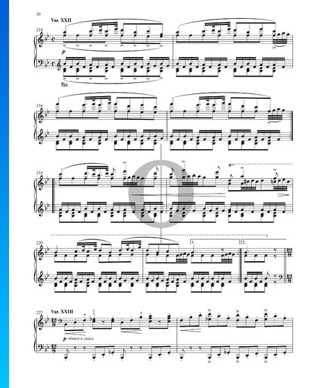 Variaciones y Fuga sobre un tema de Händel, Op. 24: Variación XXII Partitura