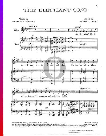 The Elephant Song Musik-Noten
