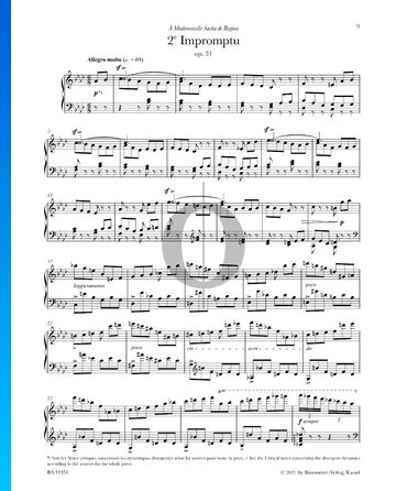 Impromptu, No. 2 Op. 31 Sheet Music