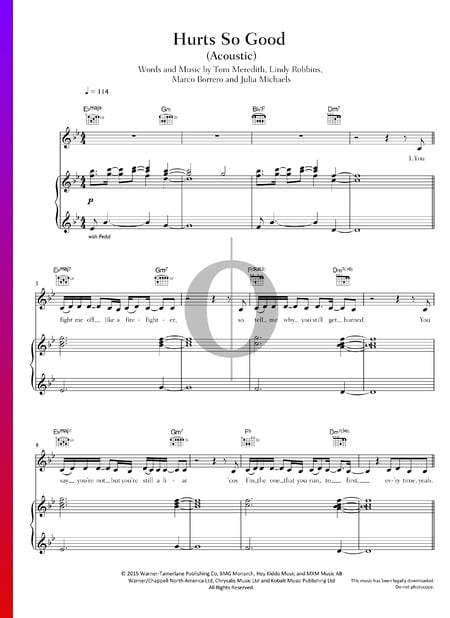 Hurts So Good Musik-Noten
