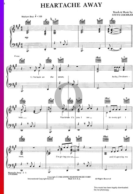 Heartache Away Sheet Music