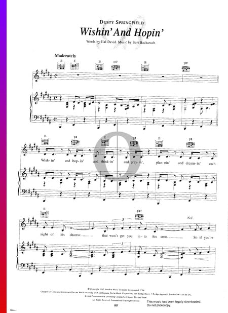 Wishin' And Hopin' Musik-Noten