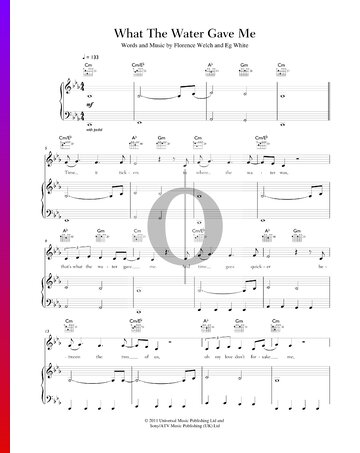 What The Water Gave Me Sheet Music