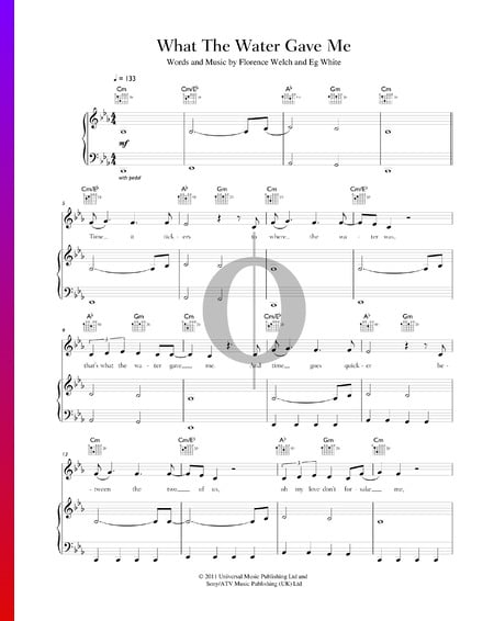 What The Water Gave Me Musik-Noten