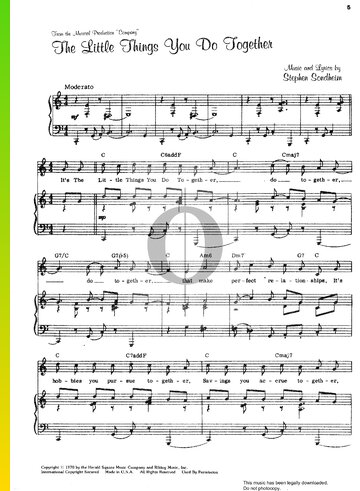 The Little Things You Do Together Partitura