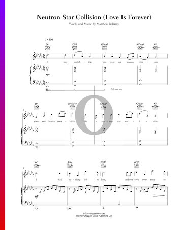 Neutron Star Collision (Love Is Forever) Sheet Music