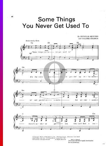Some Things You Never Get Used To Sheet Music