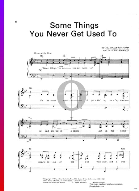 Some Things You Never Get Used To Musik-Noten