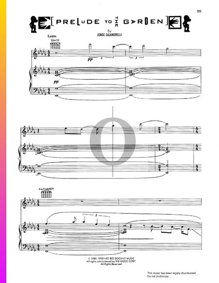 Prelude To The Garden Sheet Music