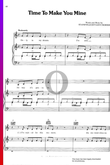 Time To Make You Mine Sheet Music
