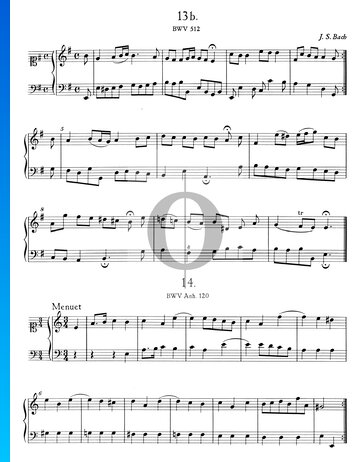 Menuet A Minor, BWV Anh. 120 Sheet Music