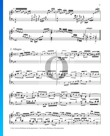 Suite n.º 3 en re menor, HWV 428: 2. Allegro Partitura