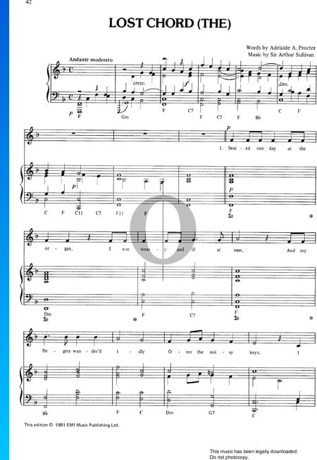 The Lost Chord Musik-Noten