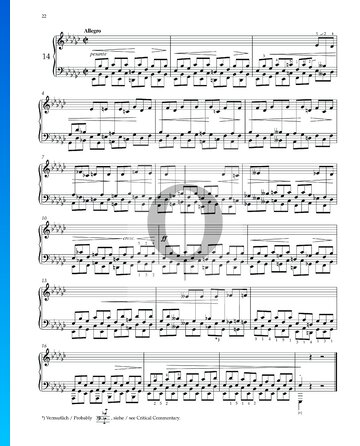 Preludio en mi bemol menor, Op. 28 n.º 14 Partitura