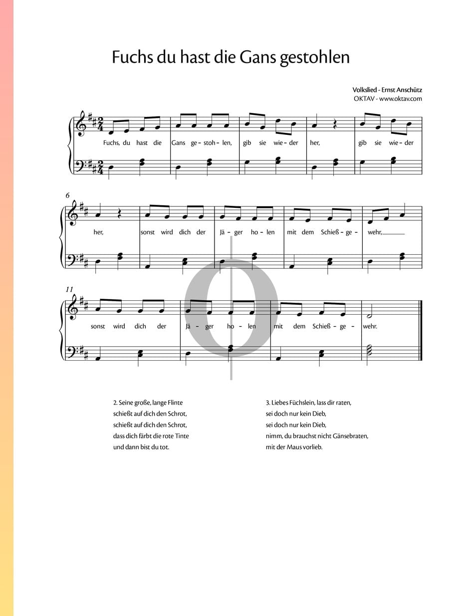 Fuchs du hast die Gans gestohlen