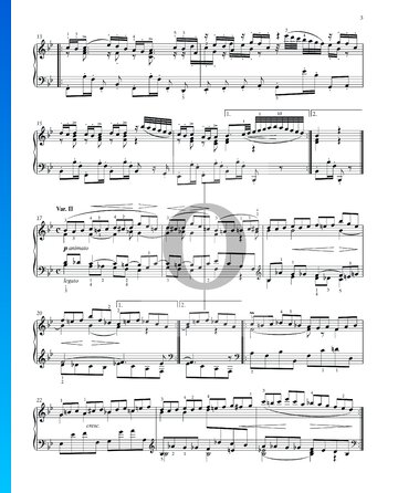 Variaciones y Fuga sobre un tema de Händel, Op. 24: Variación II Partitura
