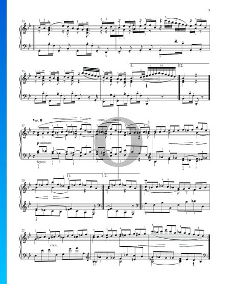 Variations and Fugue on a Theme by Handel, Op. 24: Variation II Sheet Music