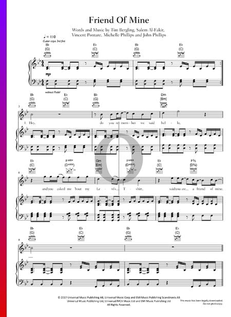 Friend Of Mine Musik-Noten