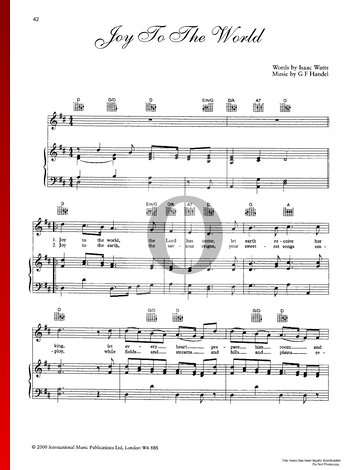 Joy To The World Musik-Noten