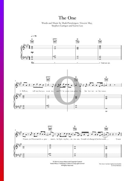 The One Musik-Noten