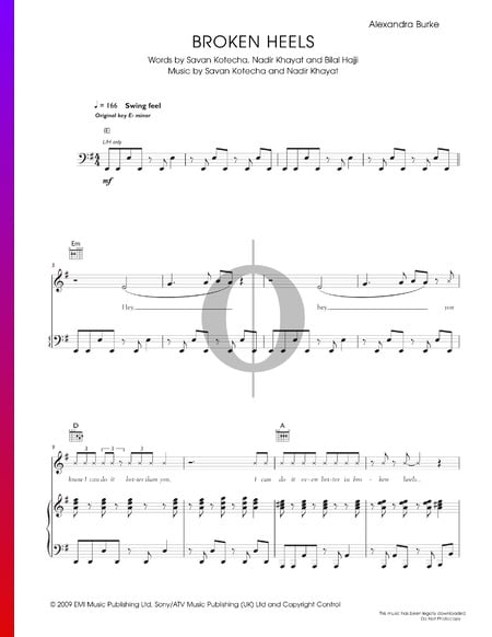 Broken Heels Sheet Music