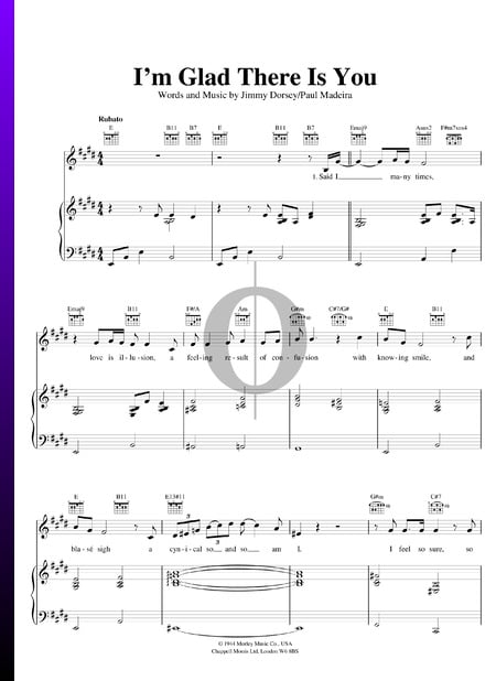 I'm Glad There Is You Musik-Noten
