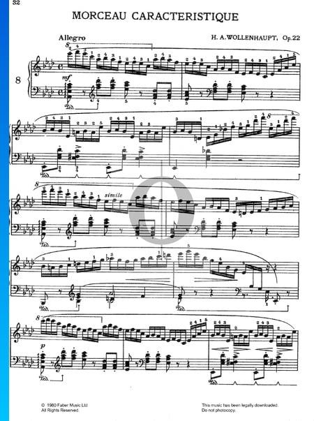 Morceau Caracteristique, Op.22 No. 1 Sheet Music