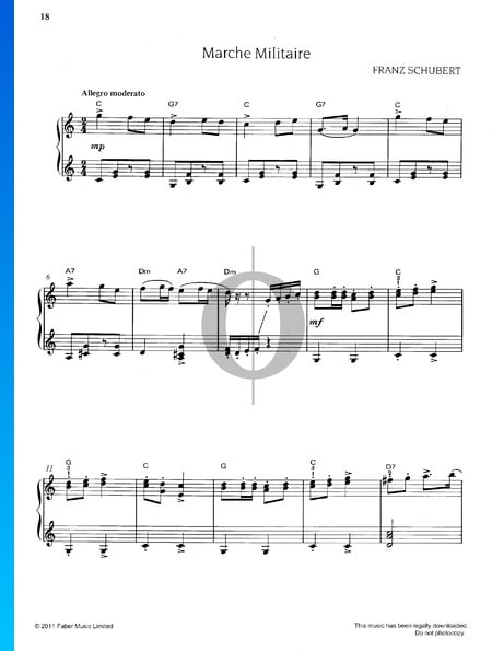 Marche Militaire, Op. 51 D. 733 No. 1 Sheet Music