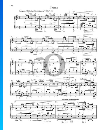 Theme, Op. 68 No. 34 Sheet Music