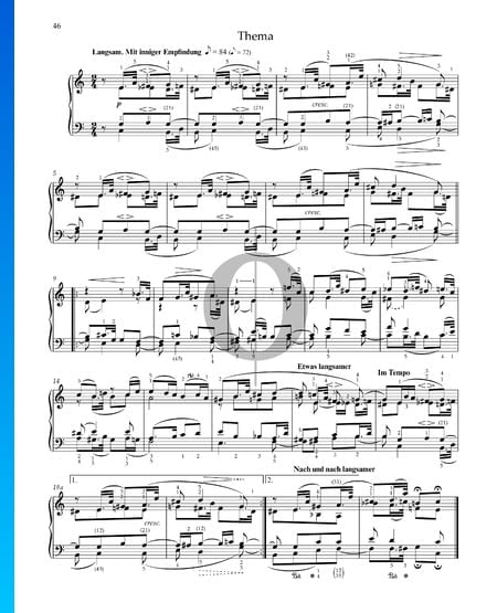 Theme, Op. 68 No. 34 Sheet Music