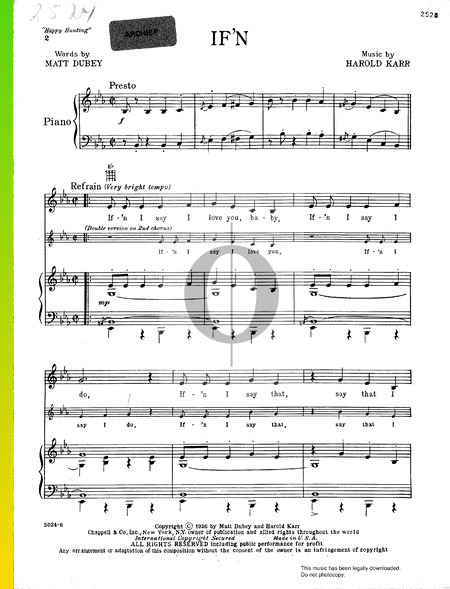 If'N Sheet Music