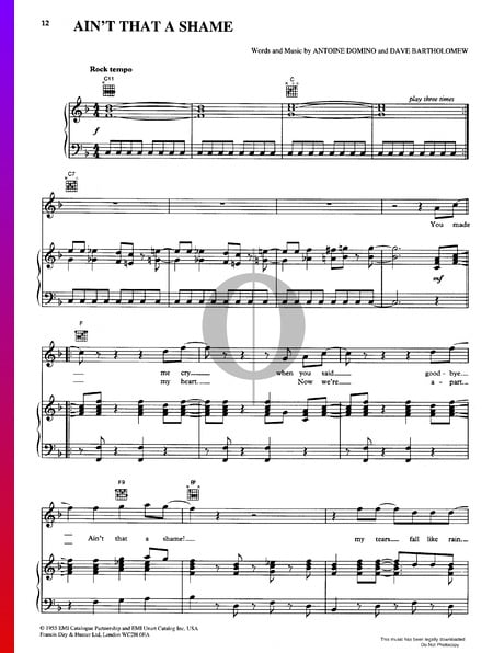 Ain't That A Shame Musik-Noten