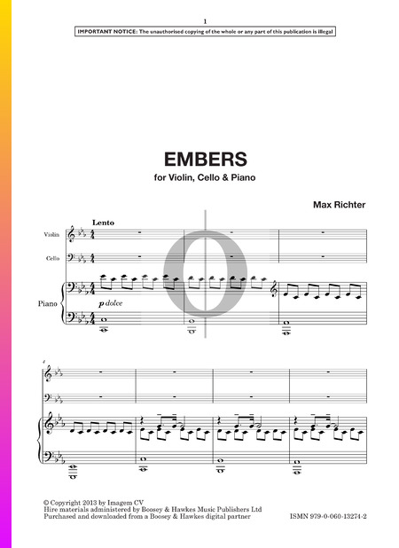 Embers Musik-Noten