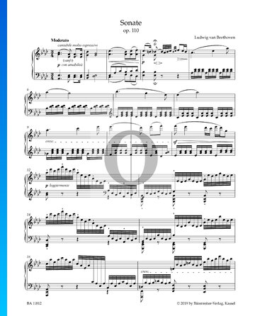Sonate in As-Dur, Op. 110 Nr .31: 1. Moderato Musik-Noten