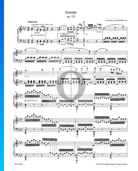 Sonate n° 31 en La bémol majeur, op. 110 : 1. Moderato