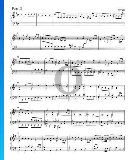 Fugue G Major, No.2 HWV 606 Sheet Music