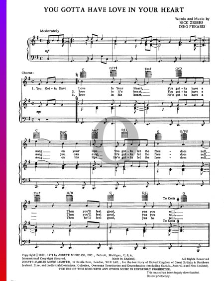 You Gotta Have Love In Your Heart Sheet Music
