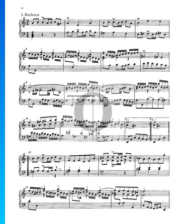 Partita 3, BWV 827: 5. Burlesca Sheet Music