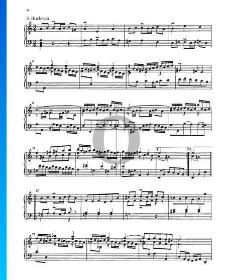 Partita 3, BWV 827: 5. Burlesca Sheet Music