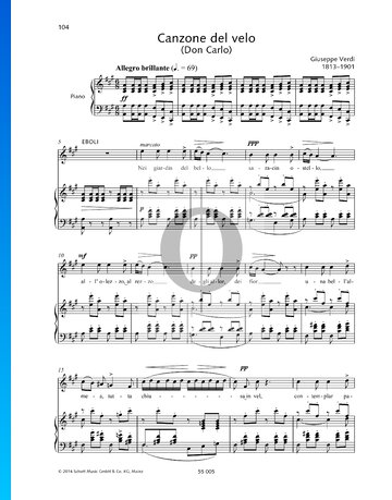 Canzone del velo Sheet Music