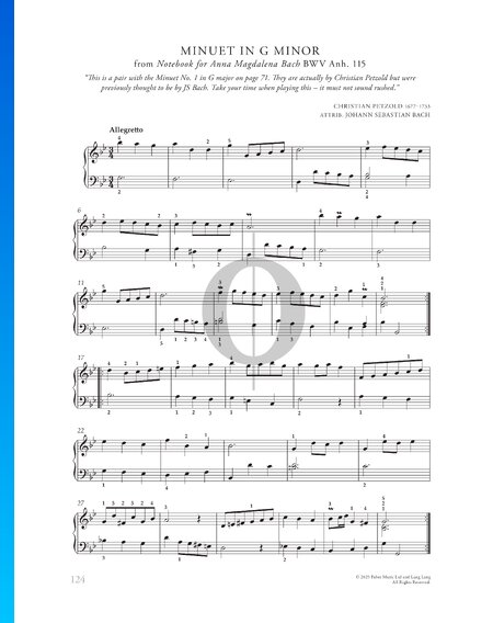 Menuet g-Moll, BWV Anh. 115