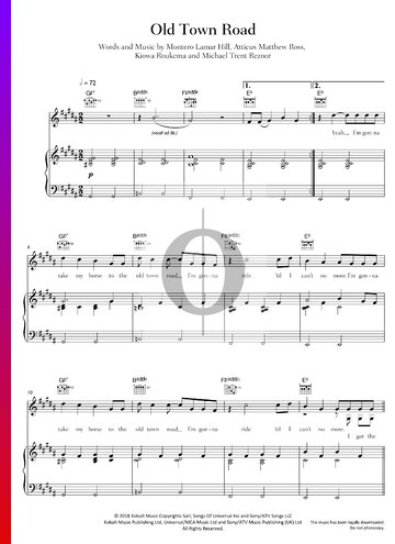 Old Town Road Sheet Music