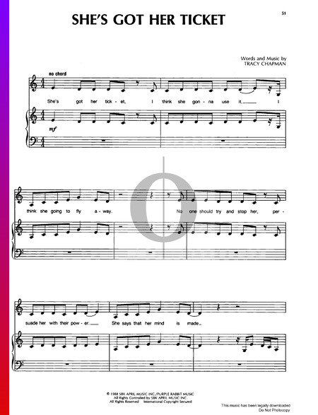 She's Got Her Ticket Sheet Music